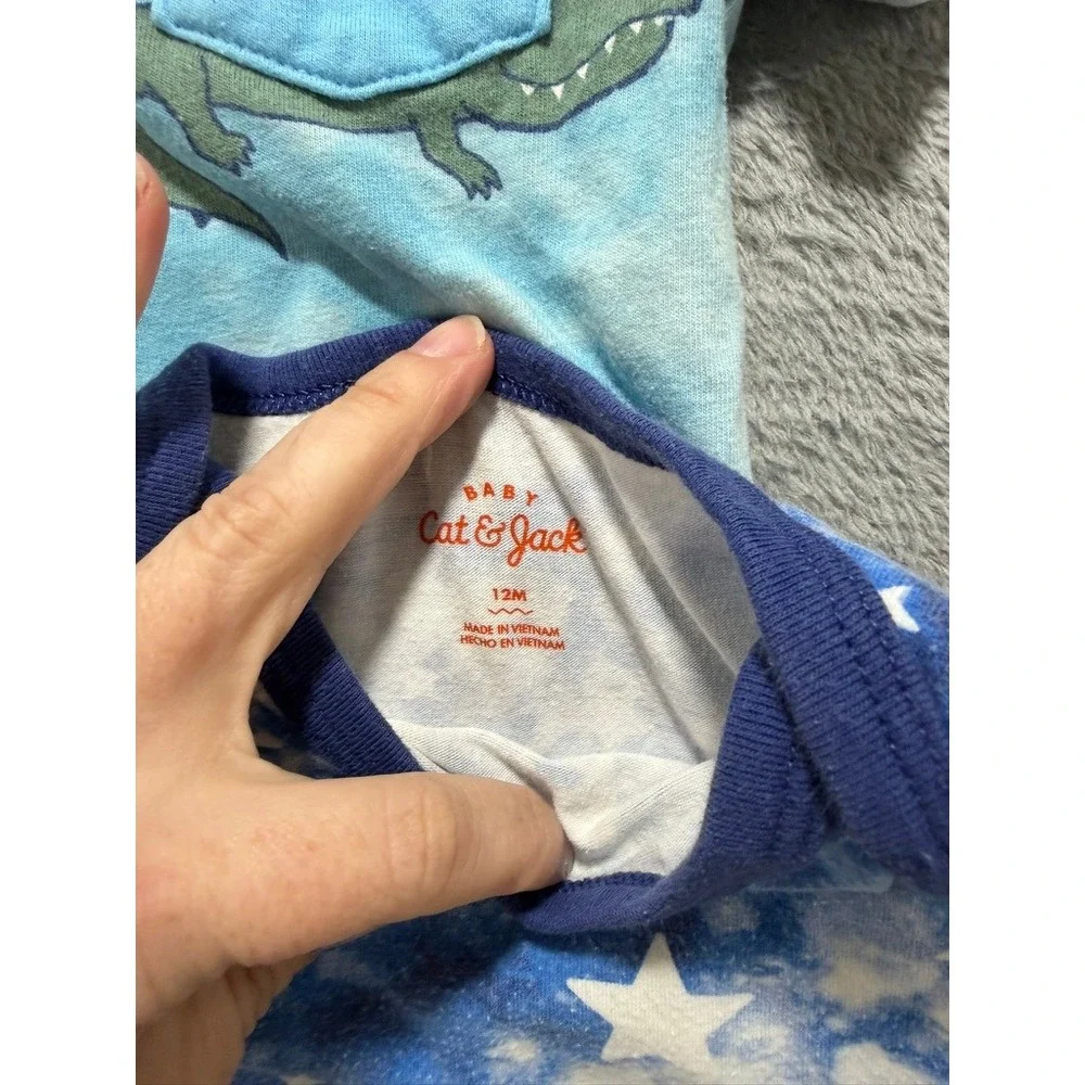 Baby 12M Clothing Bundle 6pc Carters Disney Cat & Jack US Polo Assn Blue‎ Black